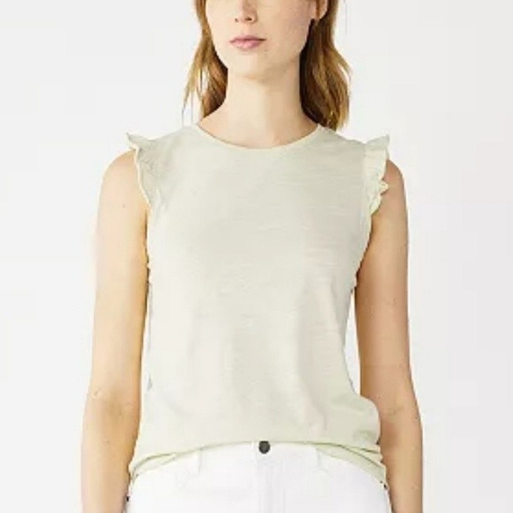 NWOT Nine West Ruffle-Shoulder Top